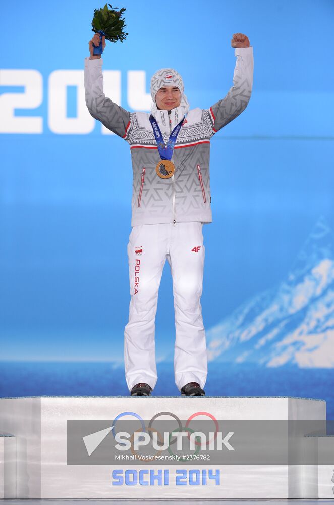 2014 Winter Olympics. Medal ceremony. Day Nine