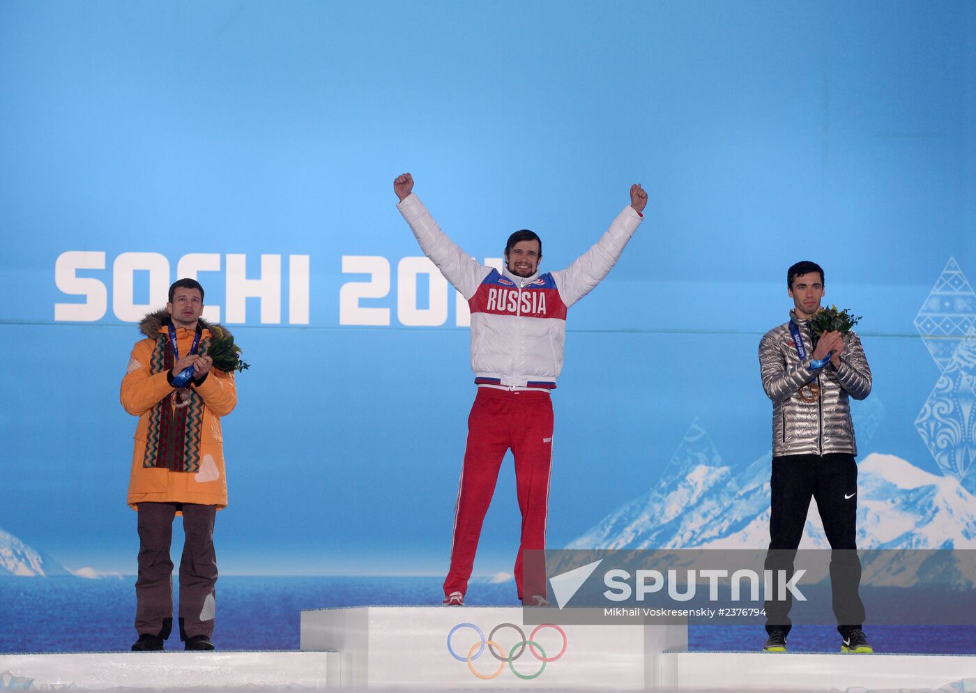 2014 Winter Olympics. Medal ceremony. Day Nine