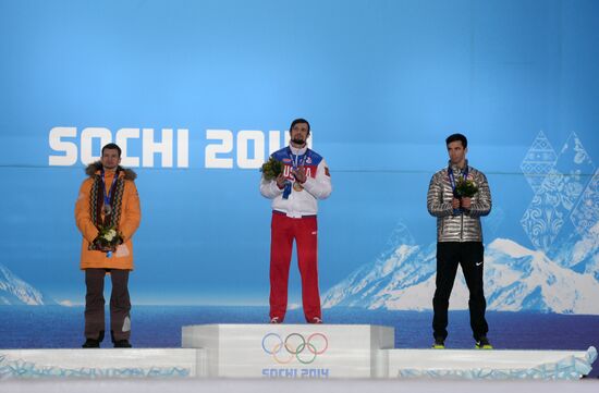 2014 Winter Olympics. Medal ceremony. Day Nine