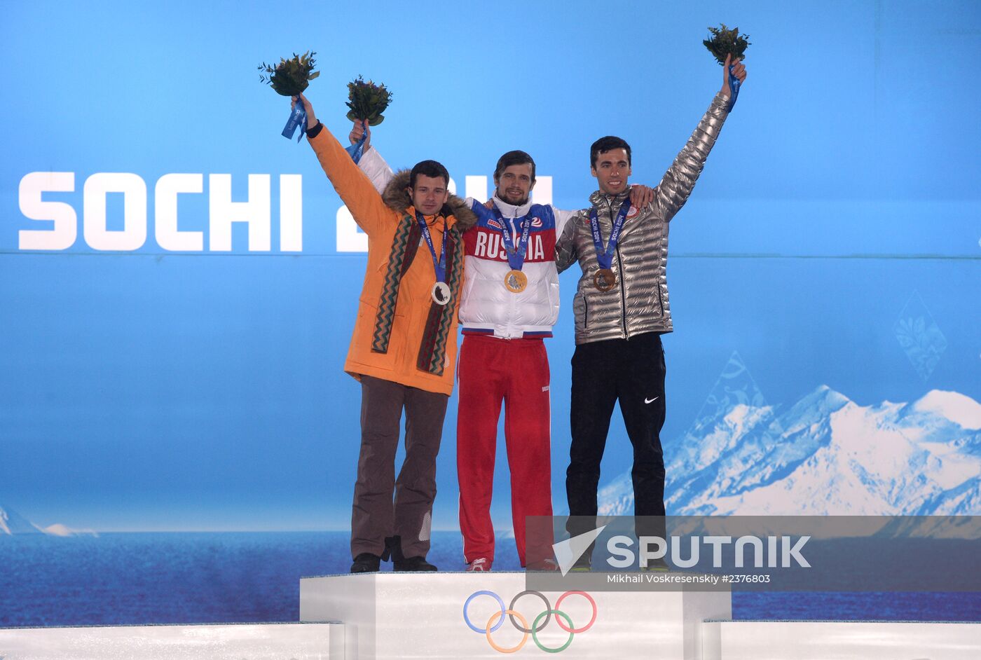 2014 Winter Olympics. Medal ceremony. Day Nine