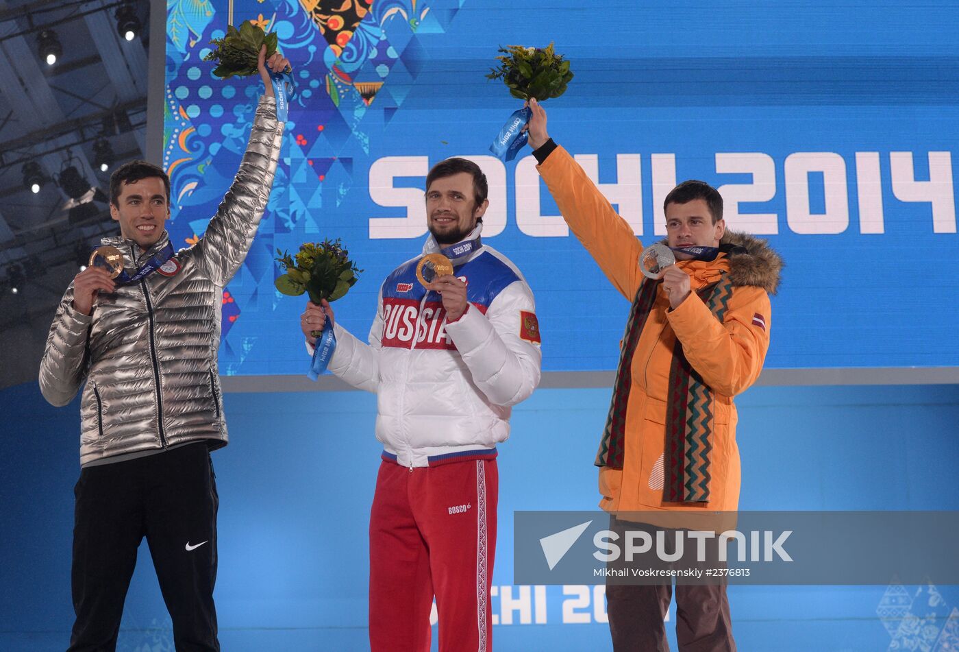 2014 Winter Olympics. Medal ceremony. Day Nine