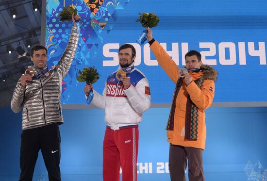 2014 Winter Olympics. Medal ceremony. Day Nine