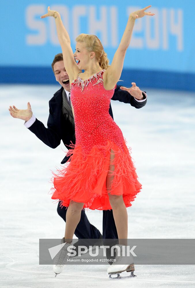 2014 Winter Olympics. Figure skating. Ice dance. Short program