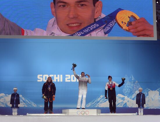 2014 Winter Olympics. Medal ceremony. Day Nine