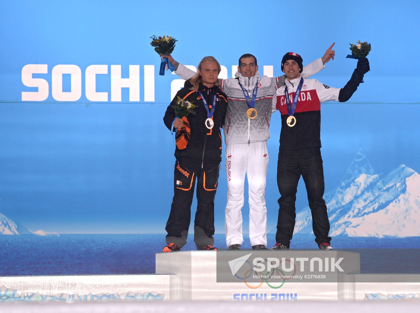 2014 Winter Olympics. Medal ceremony. Day Nine