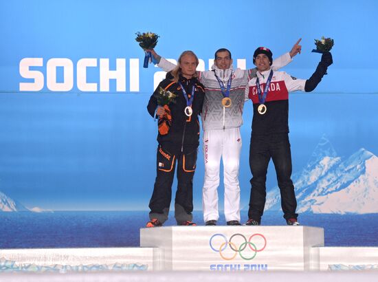 2014 Winter Olympics. Medal ceremony. Day Nine