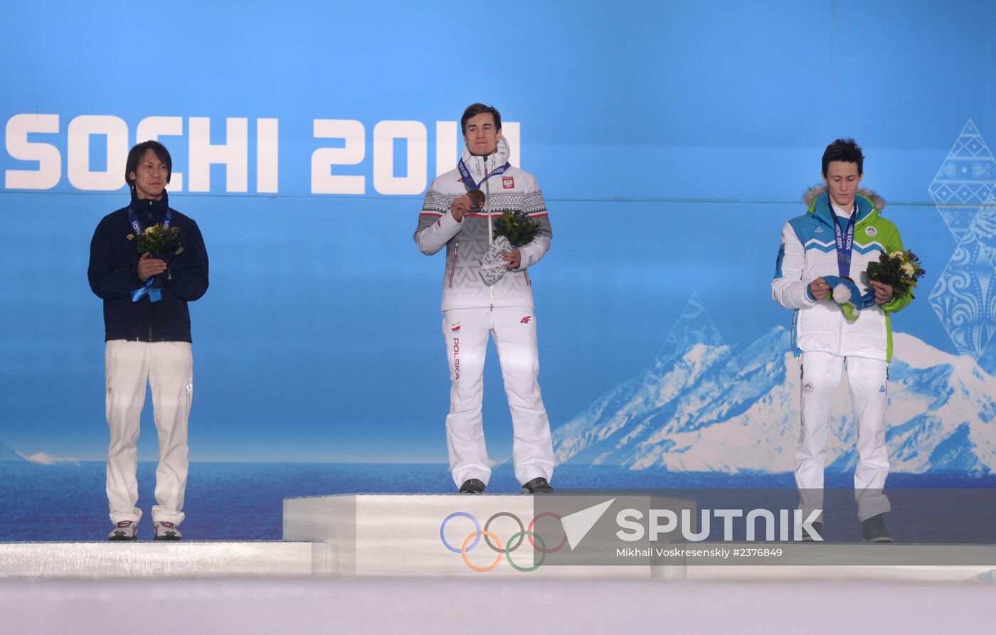 2014 Winter Olympics. Medal ceremony. Day Nine