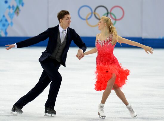 2014 Winter Olympics. Figure skating. Ice dance. Short program