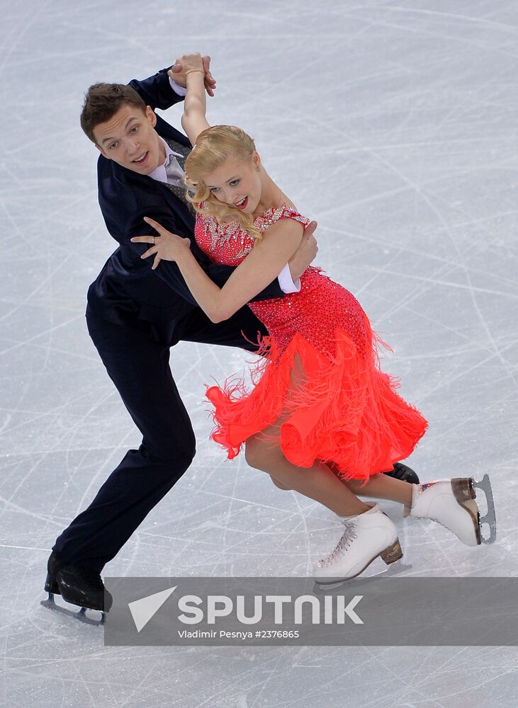 2014 Winter Olympics. Figure skating. Ice dance. Short program