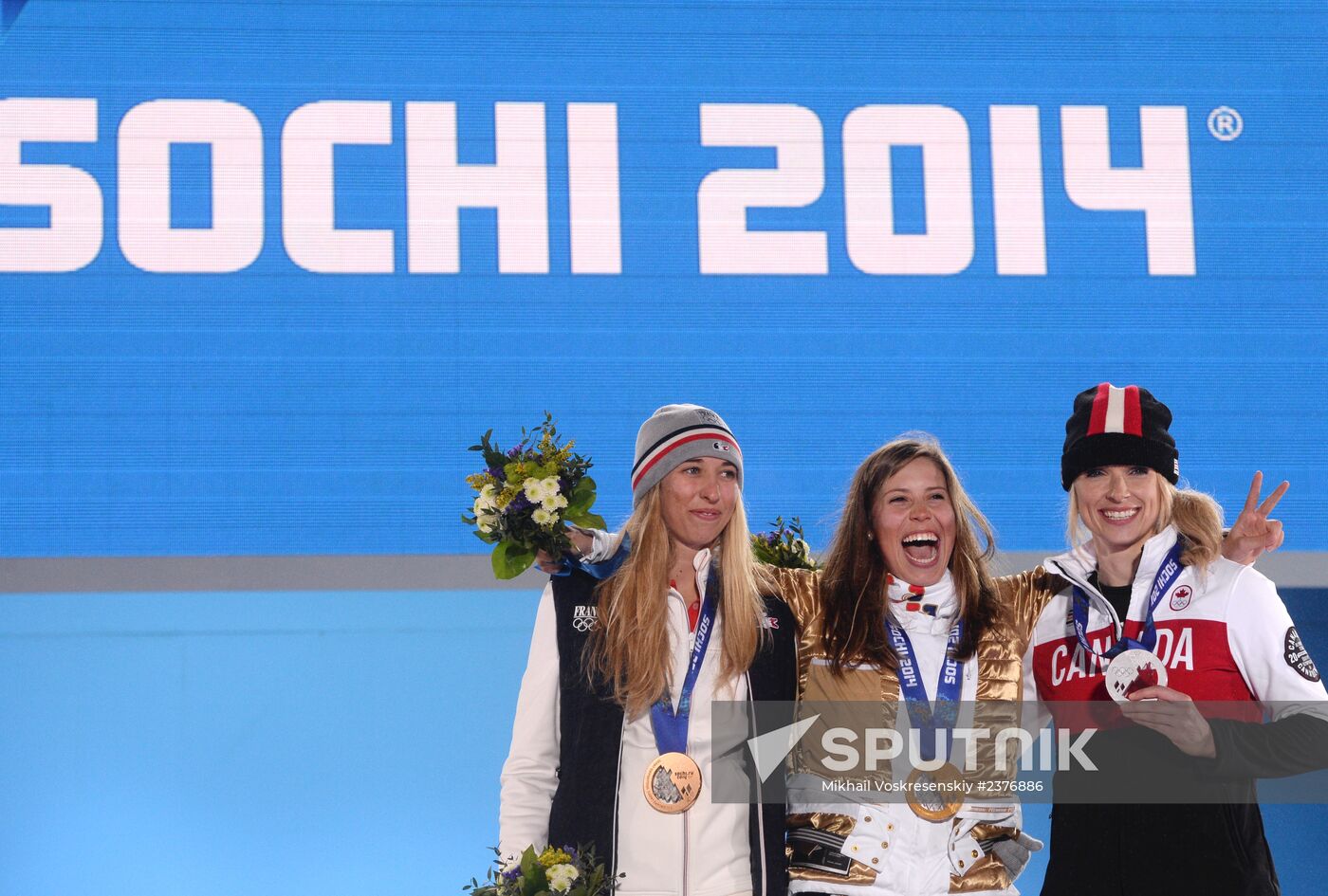 2014 Winter Olympics. Medal ceremony. Day Nine