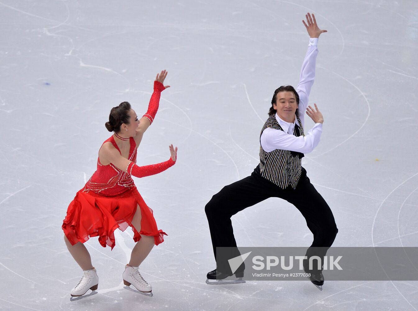 2014 Winter Olympics. Figure skating. Ice dance. Short program