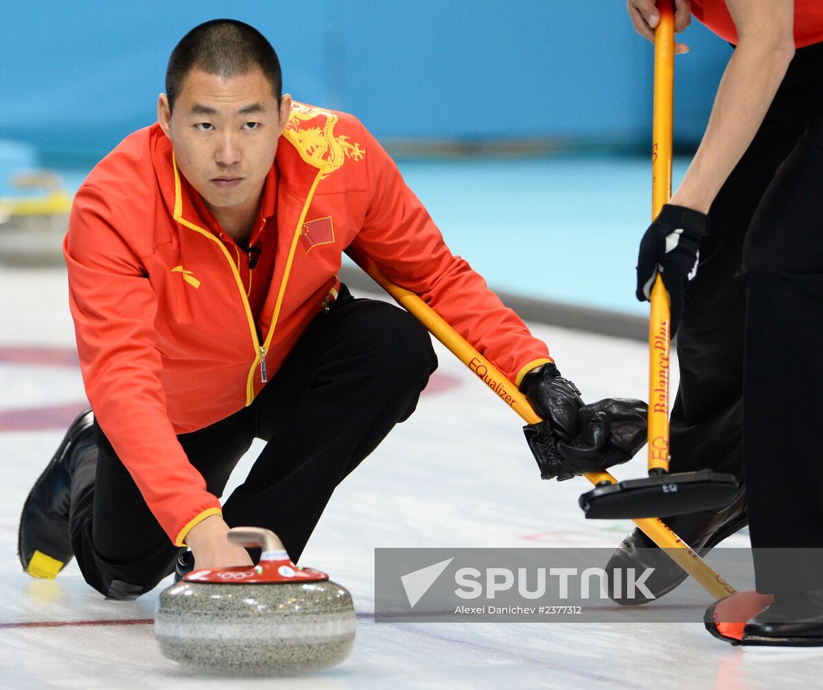 2014 Winter Olympics. Curling. Men. Day eight