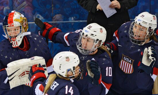 2014 Winter Olympics. Ice hockey. Women. USA vs. Sweden