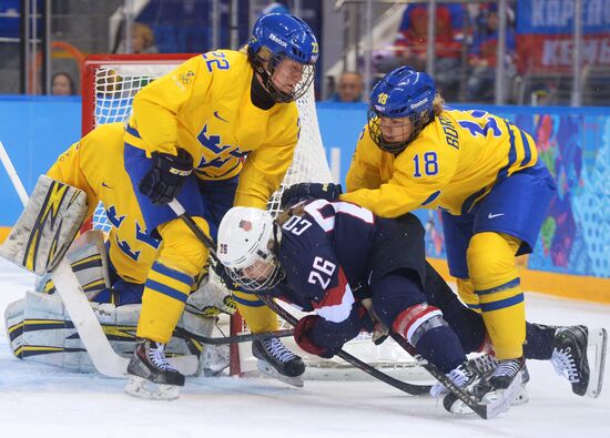 2014 Winter Olympics. Ice hockey. Men. USA vs. Sweden