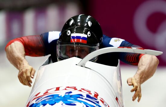 2014 Winter Olympics. Bobsleigh. Two-man. Day One