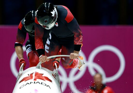 2014 Winter Olympics. Bobsleigh. Two-man. Day One