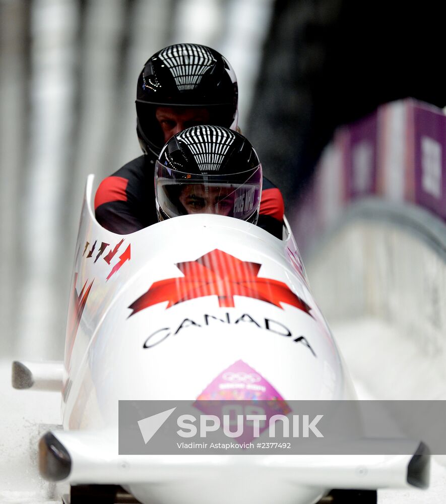 2014 Winter Olympics. Bobsleigh. Two-man. Day One