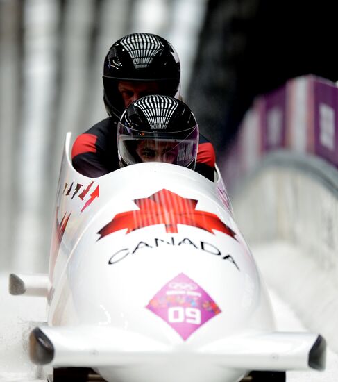 2014 Winter Olympics. Bobsleigh. Two-man. Day One