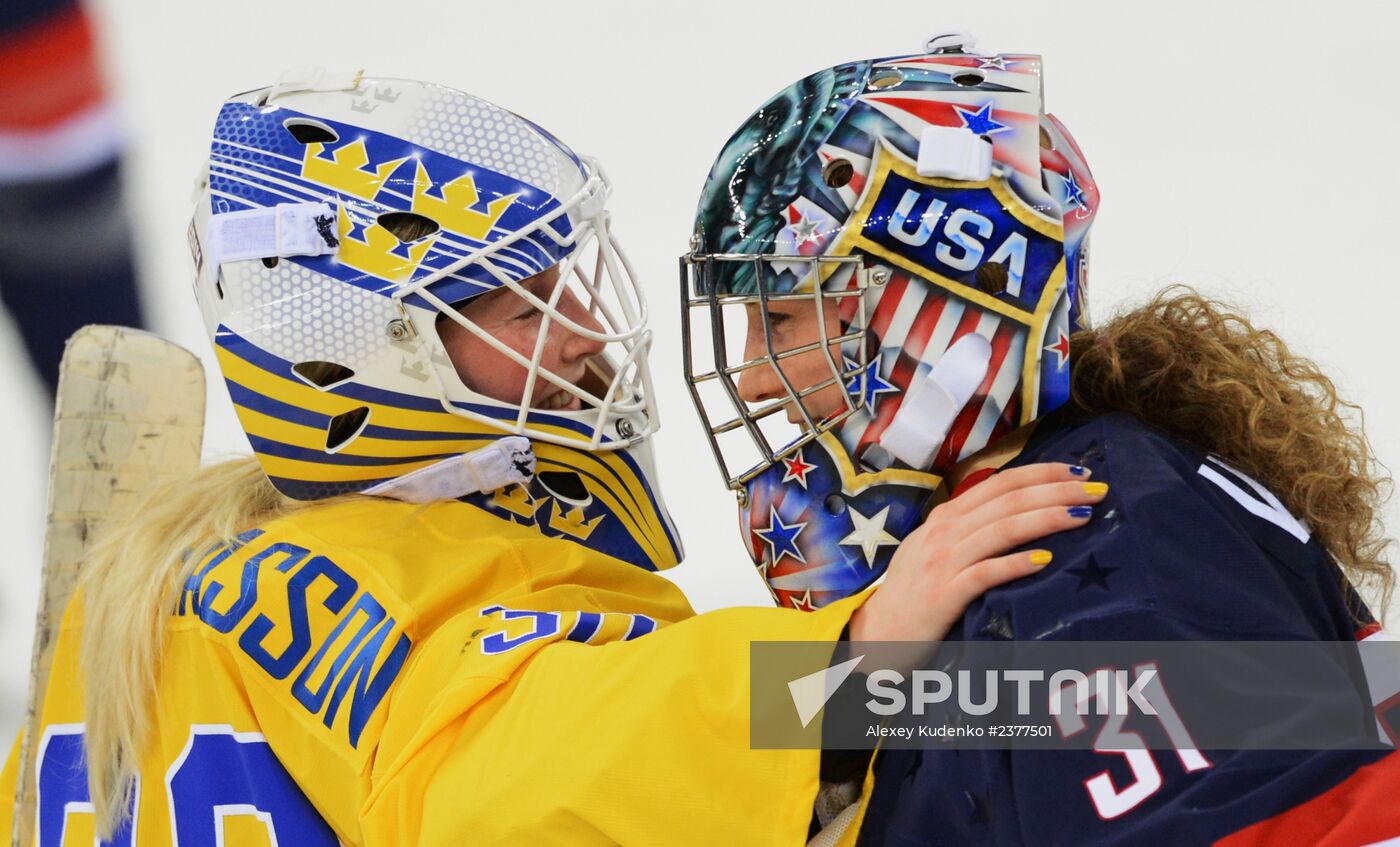 2014 Winter Olympics. Ice hockey. Men. USA vs. Sweden