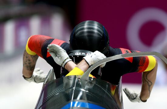 2014 Winter Olympics. Bobsleigh. Two-man. Day One