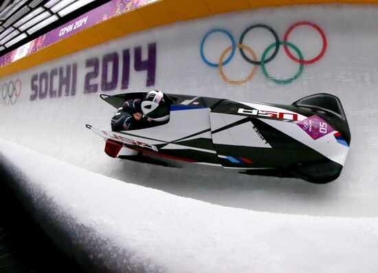 2014 Winter Olympics. Bobsleigh. Two-man. Day One