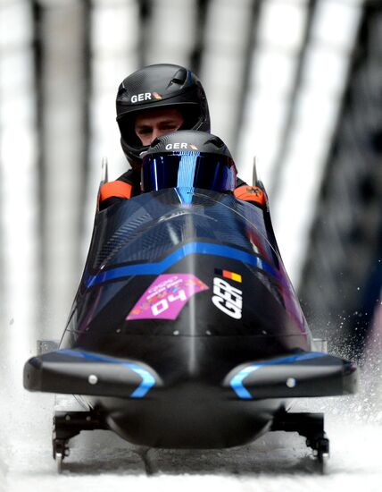 2014 Winter Olympics. Bobsleigh. Two-man. Day One