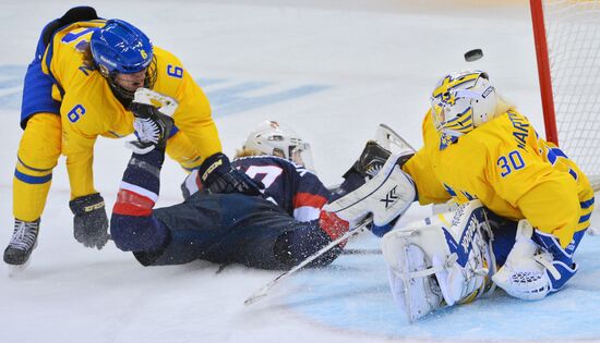 2014 Winter Olympics. Ice hockey. Women. United States vs. Sweden