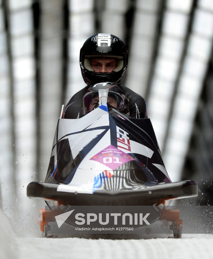 2014 Winter Olympics. Bobsleigh. Two-man. Day Two