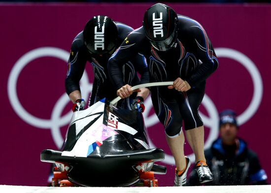 2014 Winter Olympics. Bobsleigh. Two-man. Day Two