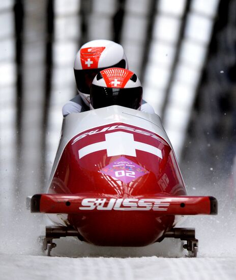 2014 Winter Olympics. Bobsleigh. Two-man. Day One