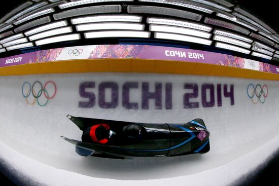 2014 Winter Olympics. Bobsleigh. Two-man. Day One