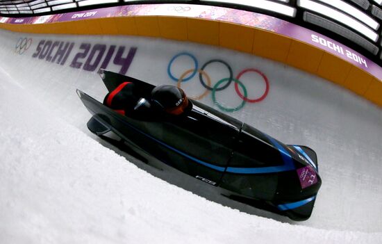 2014 Winter Olympics. Bobsleigh. Two-man. Day Two