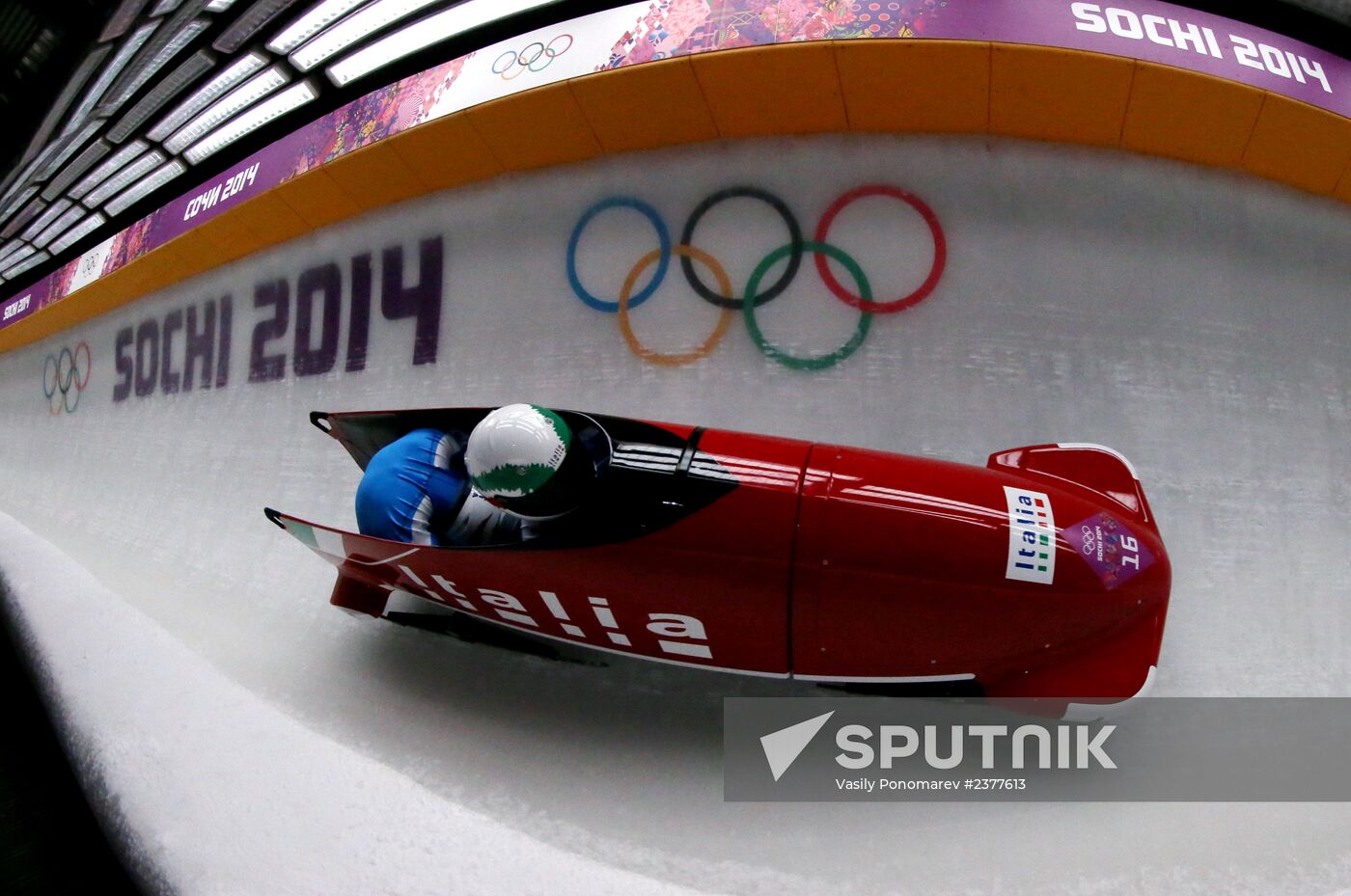 2014 Winter Olympics. Bobsleigh. Two-man. Day Two