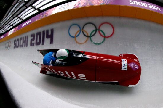 2014 Winter Olympics. Bobsleigh. Two-man. Day Two