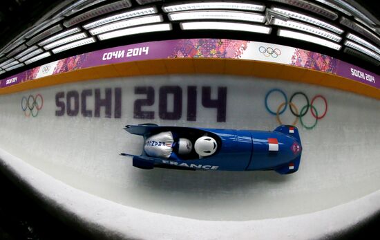 2014 Winter Olympics. Bobsleigh. Two-man. Day Two
