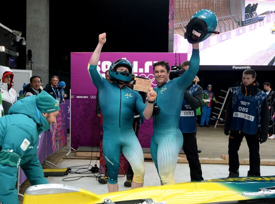 2014 Winter Olympics. Bobsleigh. Two-man. Day Two