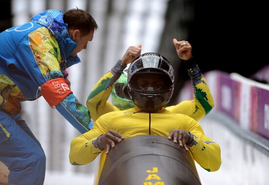 2014 Winter Olympics. Bobsleigh. Two-man. Day One