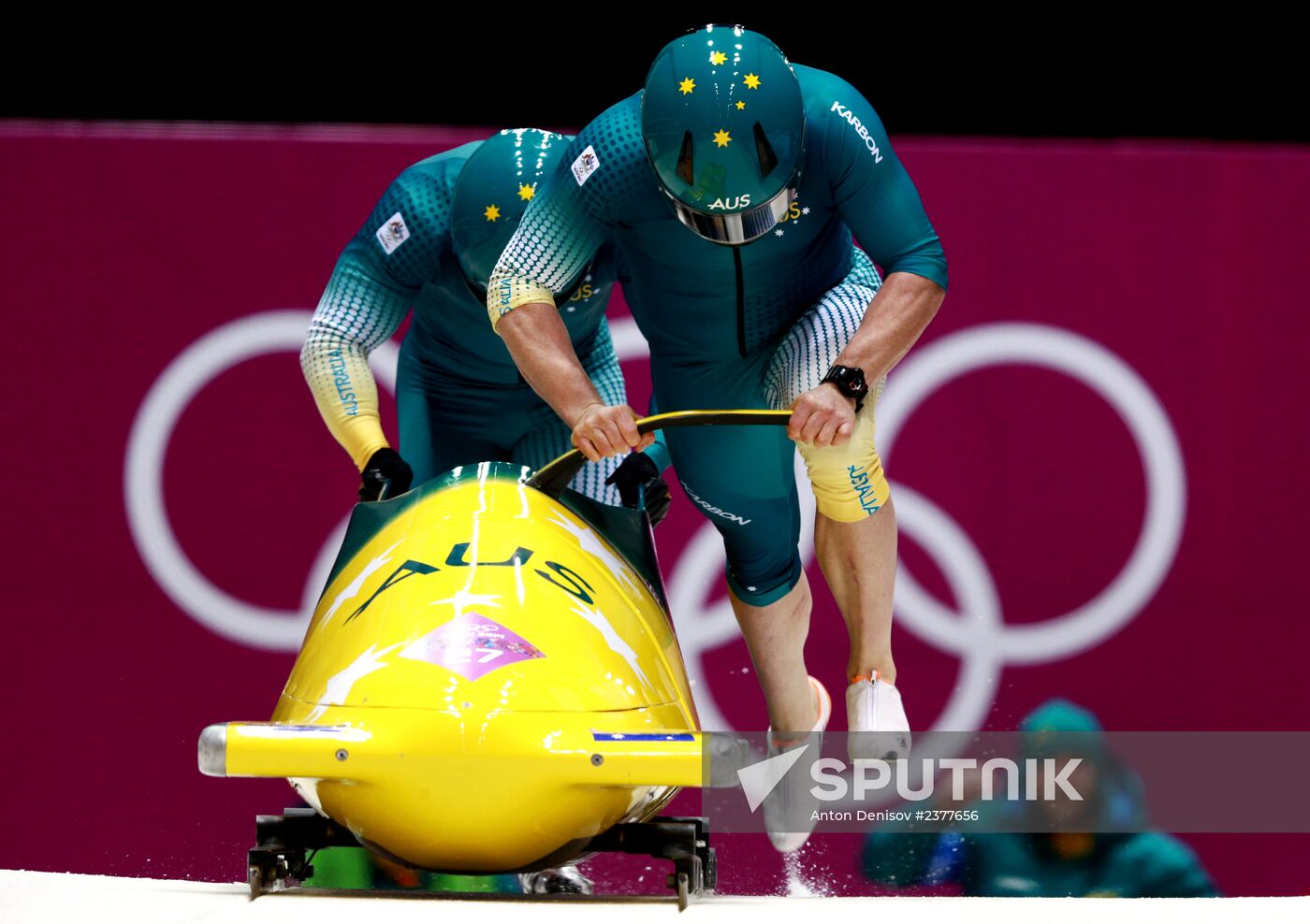 2014 Winter Olympics. Bobsleigh. Two-man. Day Two