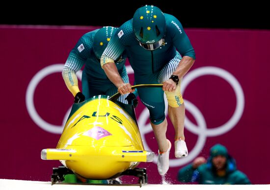 2014 Winter Olympics. Bobsleigh. Two-man. Day Two