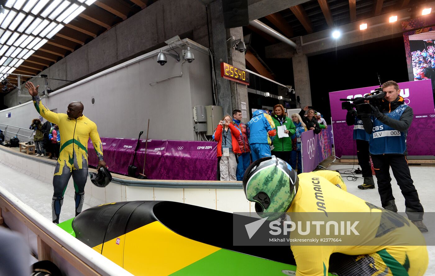 2014 Winter Olympics. Bobsleigh. Two-man. Day Two