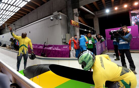 2014 Winter Olympics. Bobsleigh. Two-man. Day Two