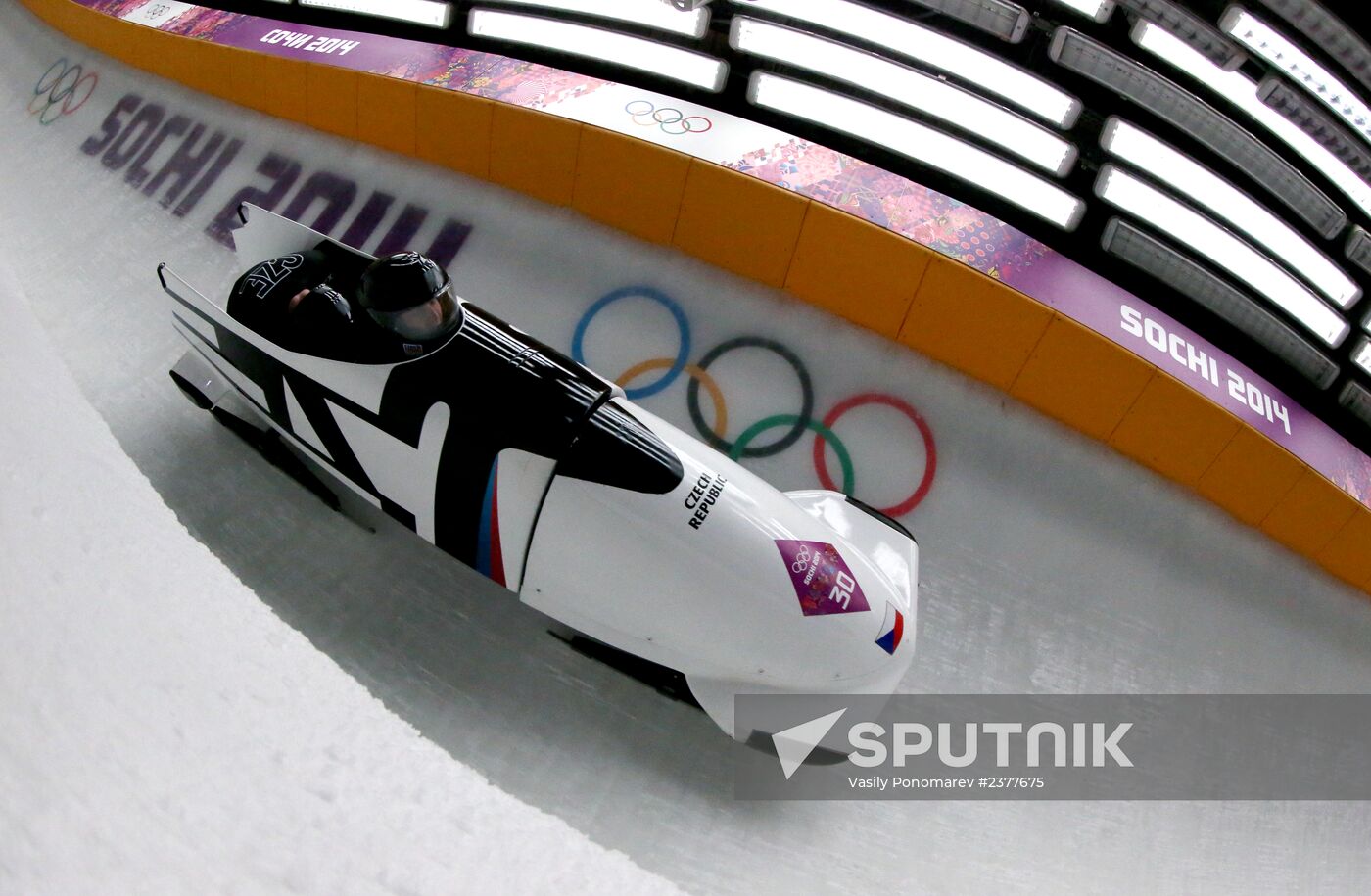 2014 Winter Olympics. Bobsleigh. Two-man. Day Two