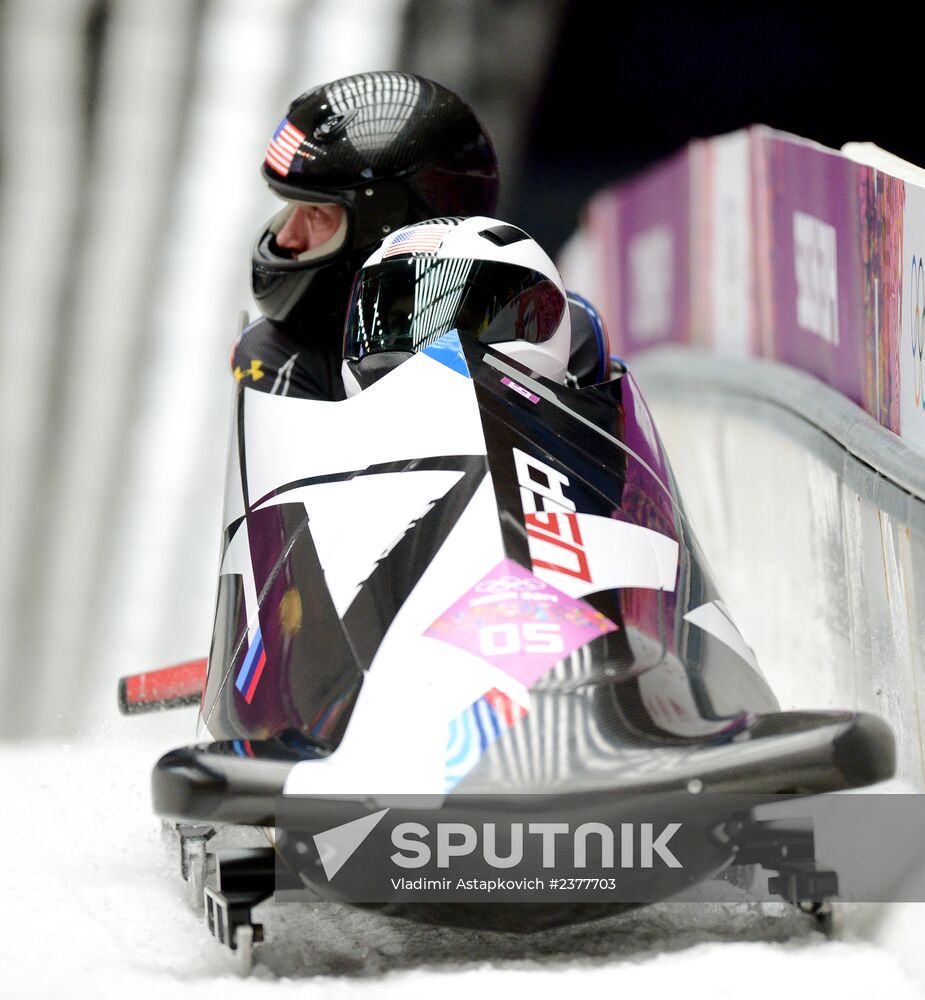 2014 Winter Olympics. Bobsleigh. Two-man. Day Two