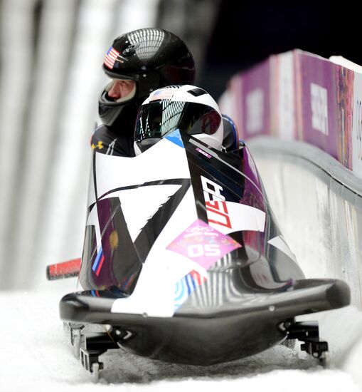 2014 Winter Olympics. Bobsleigh. Two-man. Day Two