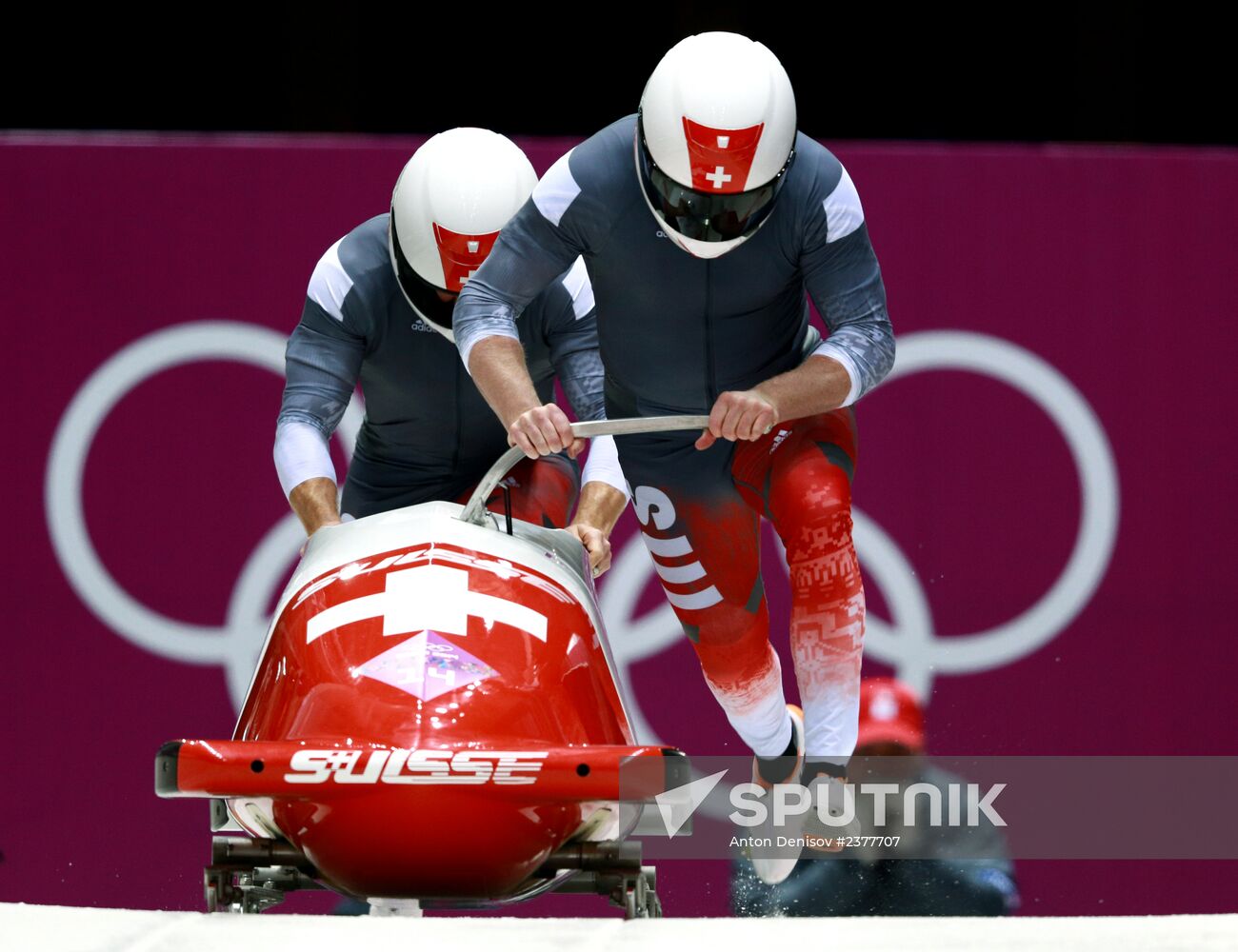 2014 Winter Olympics. Bobsleigh. Two-man. Day Two