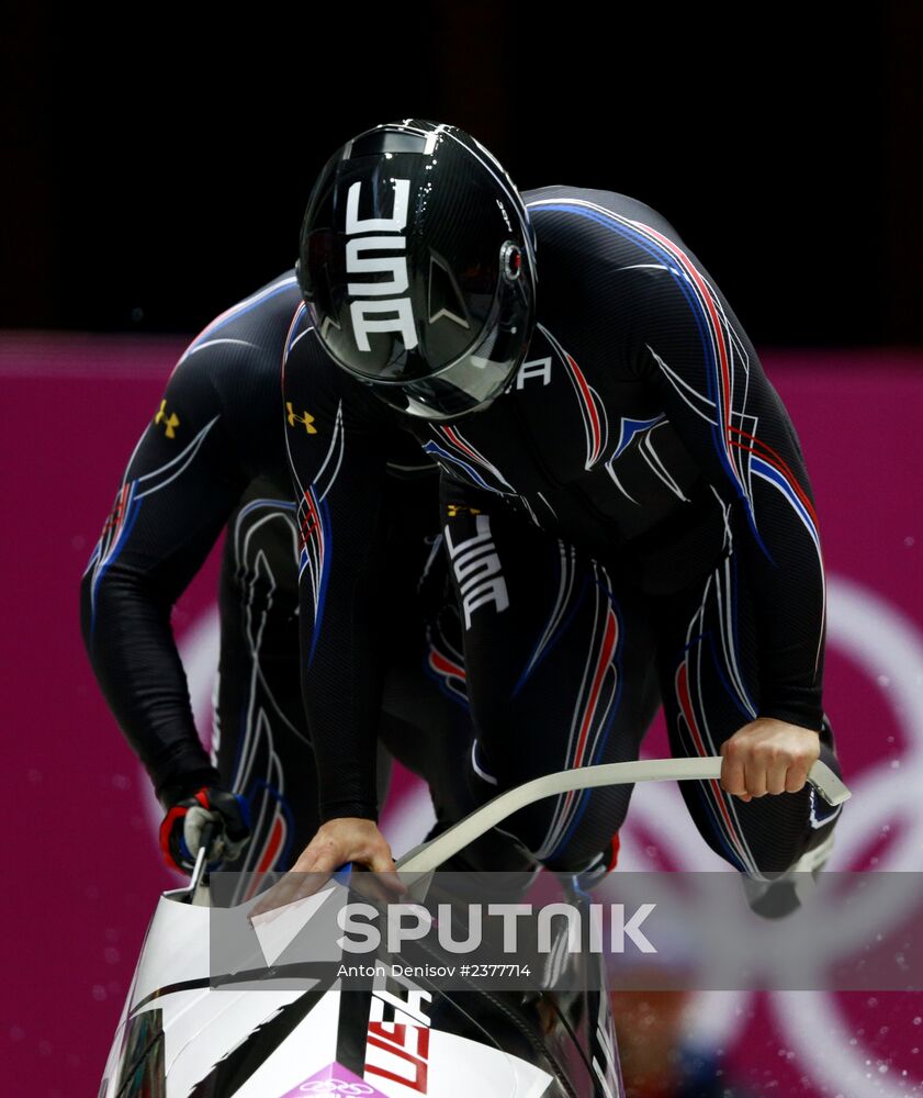 2014 Winter Olympics. Bobsleigh. Two-man. Day One