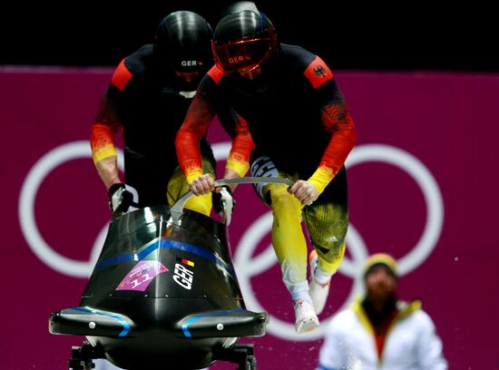 2014 Winter Olympics. Bobsleigh. Two-man. Day Two