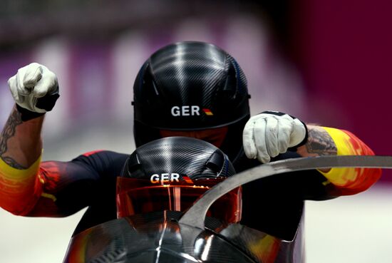 2014 Winter Olympics. Bobsleigh. Two-man. Day Two
