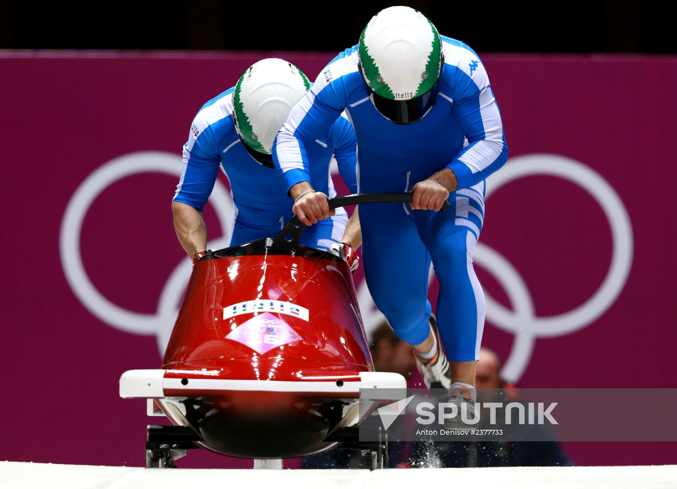 2014 Winter Olympics. Bobsleigh. Two-man. Day Two