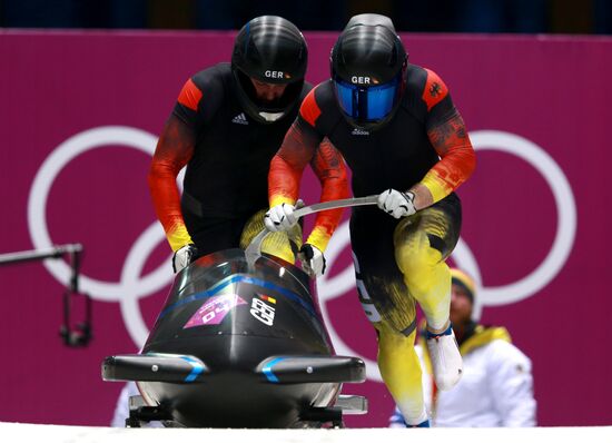 2014 Winter Olympics. Bobsleigh. Two-man. Day Two